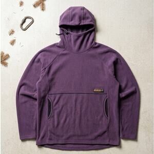 Melanzana Wind Pro Hoodie Men's XL Purple Hard Fleece Pullover Leadville Grid